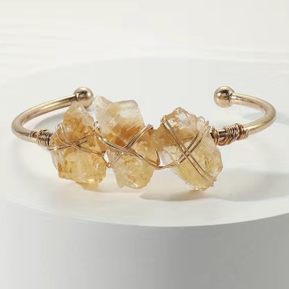 Citrine gold bracelet